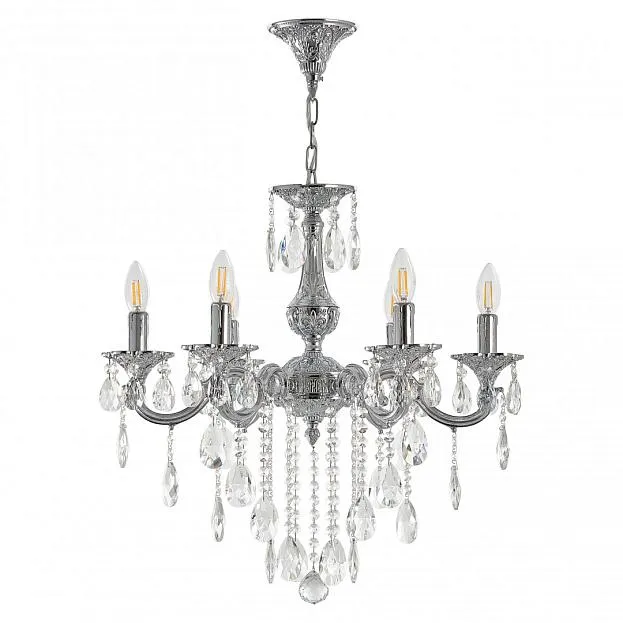 Люстра с хрустальными подвесками Bohemia Ivele Crystal AL78101/6/175 B Ni