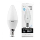 Лампа Gauss 33136 E14 6W 6500K свеча матовая Elementary