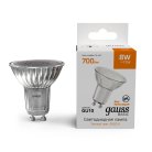 Лампа светодиодная GU10 8W 3000K матовая Gauss 10106182 Basic