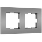 Рамка на 2 поста (серебро матовый) Werkel W0022965 Slab a062813
