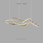 Реечный, рядный светильник LYCAN 4 кольца. Теплый свет Lampatron f-lycan-4-warm 3326-22817