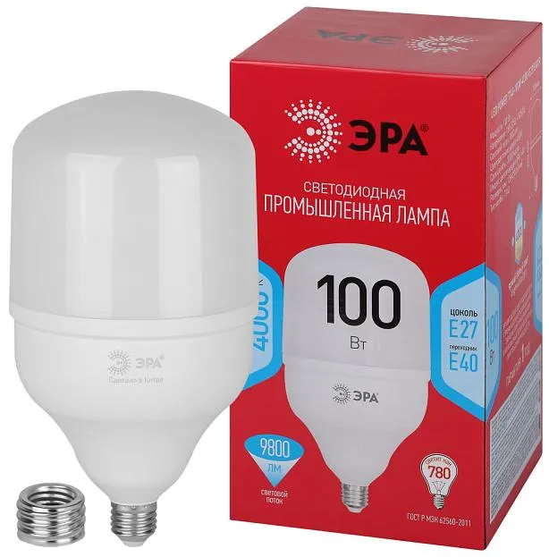 Лампочка светодиодная ЭРА LED POWER T140-100W-4000-E27/E40 R