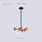 Подвесной светильник SANTANA 15 ламп. Цвет Светлое Дерево Lampatron 4239-10596