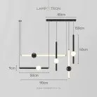 Подвесной светильник WAND COMBO 5 подвесов. Цвет черный Lampatron 8627-24101