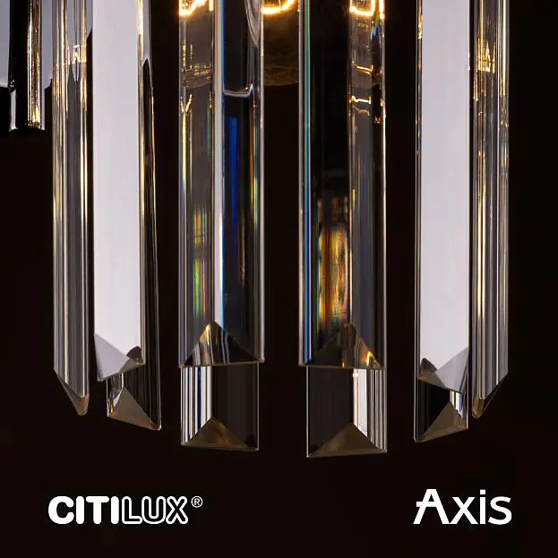 Бра хрустальное с выключателем Бронза Citilux CL313413 AXIS Бра хрустальное с выключателем Бронза Citilux CL313413 AXIS