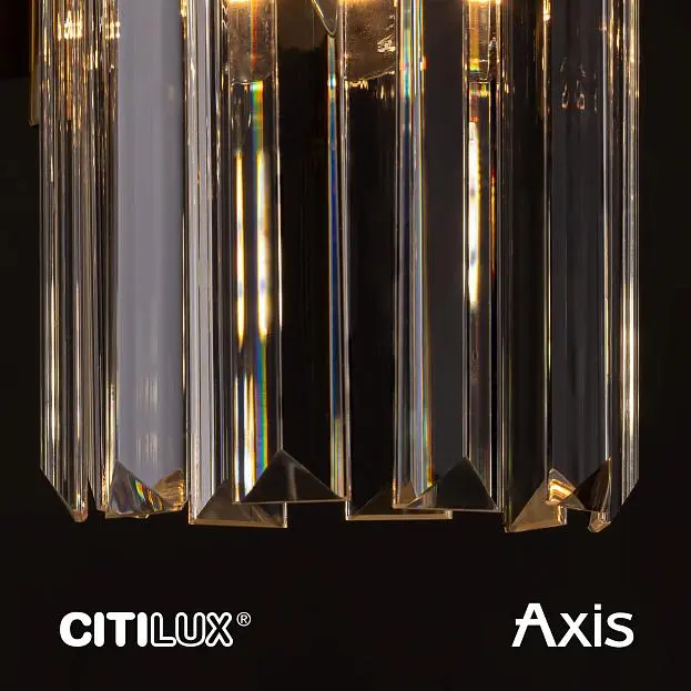 Бра хрустальное с выключателем Хром Citilux CL313411 AXIS Бра хрустальное с выключателем Хром Citilux CL313411 AXIS