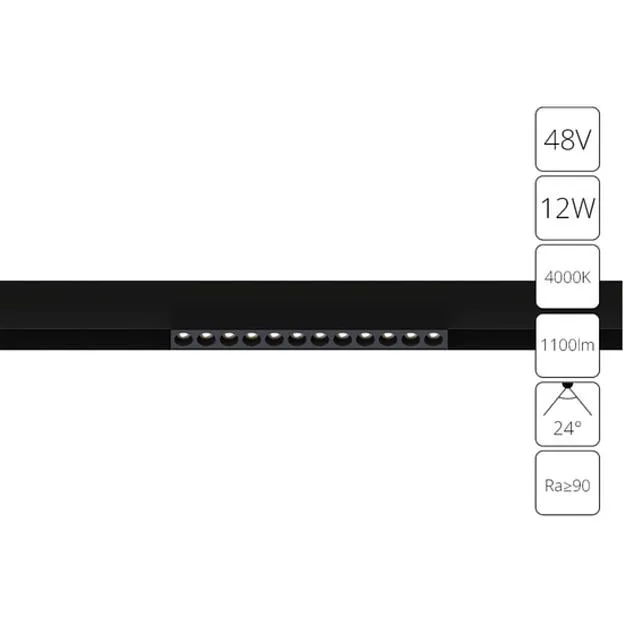 Трековый светильник Arte Lamp A4664PL-1BK LINEA