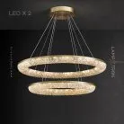 Кольцевые люстры и светильники NELIUS Два кольца. 40 + 60 см Lampatron nelius-2-s 7724-21657
