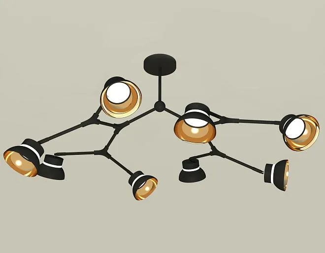 Люстра на штанге Ambrella light XB9060101/8 SBK/PYG/CL