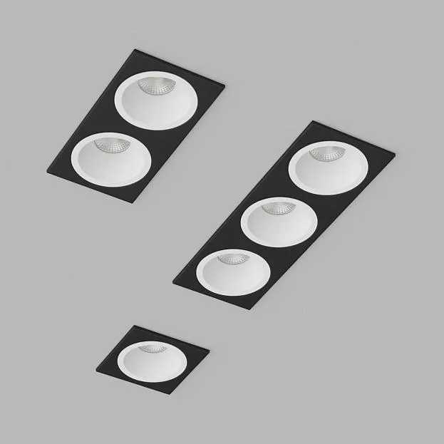 Встраиваемый светодиодный светильник Ledron LH07H-R SQ3 Black-White 3000K TRIAC Встраиваемый светодиодный светильник Ledron LH07H-R SQ3 Black-White 3000K TRIAC