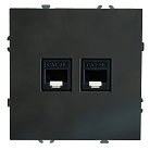 Розетка компьютерная 2-местная RJ-45 (механизм), STEKKER 49848 RST00-5111-05