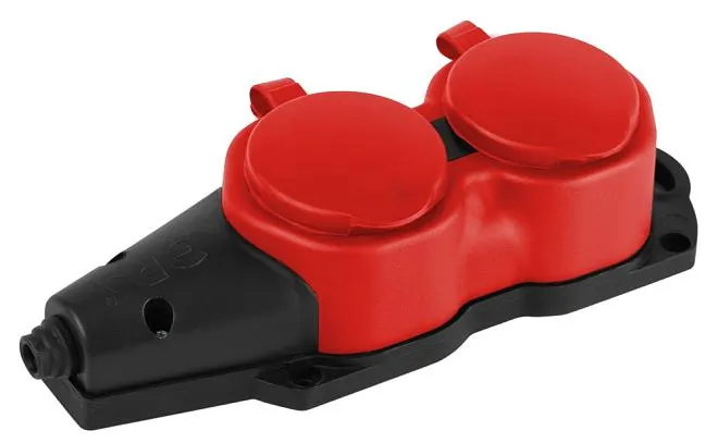 Розеточные блоки, удлинители ЭРА KX-2e-RED-IP44