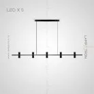 Реечный, рядный светильник CURB 5 ламп Lampatron 6817-18732