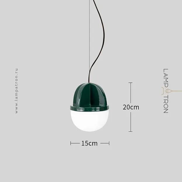 Подвесной светильник TARU Размер S. Цвет зеленый Lampatron taru-green-s 9016-25619 Подвесной светильник TARU Размер S. Цвет зеленый Lampatron taru-green-s 9016-25619