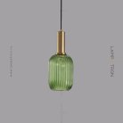 Подвесной светильник IRIS C Модель A. Плафон зеленый. Цвет патрона латунь. Lampatron iris-c-a-green-brass 1352-1094