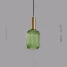 Подвесной светильник IRIS C Модель A. Плафон зеленый. Цвет патрона латунь. Lampatron iris-c-a-green-brass 1352-1094