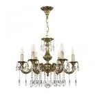 Люстра с хрустальными подвесками Bohemia Ivele Crystal AL79101/6/175 A GB AL7901
