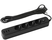 Розеточные блоки, удлинители ЭРА USF-4es-1,5m-3xUSBA-B