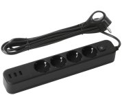 Розеточные блоки, удлинители ЭРА USF-4es-1,5m-3xUSBA-B