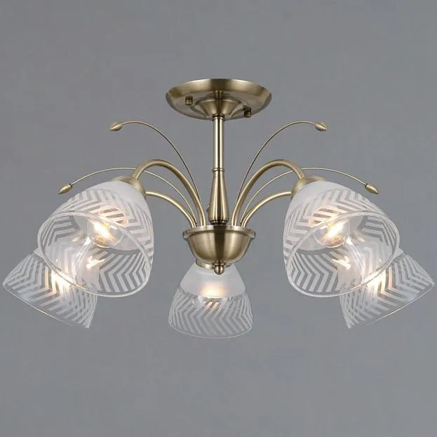Потолочная люстра ILLUMICO IL0594-5CSQ-25 AB AREZZO Потолочная люстра ILLUMICO IL0594-5CSQ-25 AB AREZZO