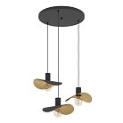 Подвес 3x40W(E27), сталь, черный, золотой Eglo 390395 SACEDA