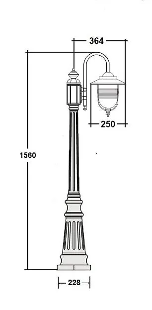 Наземный фонарь Oasis Light 84711 10 PartA Bl TITAN