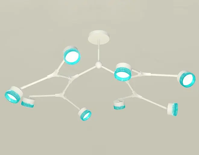 Люстра на штанге Ambrella light XB9059202/8 SWH/BL Люстра на штанге Ambrella light XB9059202/8 SWH/BL
