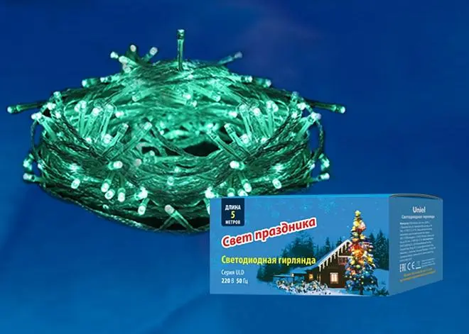 Гирлянда Uniel ULD-S0500-050/DTA GREEN IP20 Гирлянда Uniel ULD-S0500-050/DTA GREEN IP20